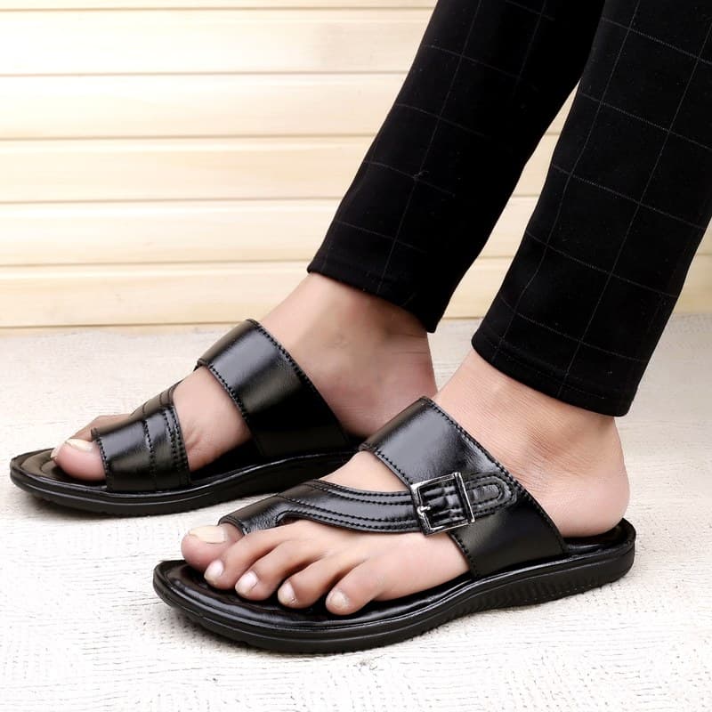 KAIM Firenze Buckle Slide in Brown - Men's Sandals