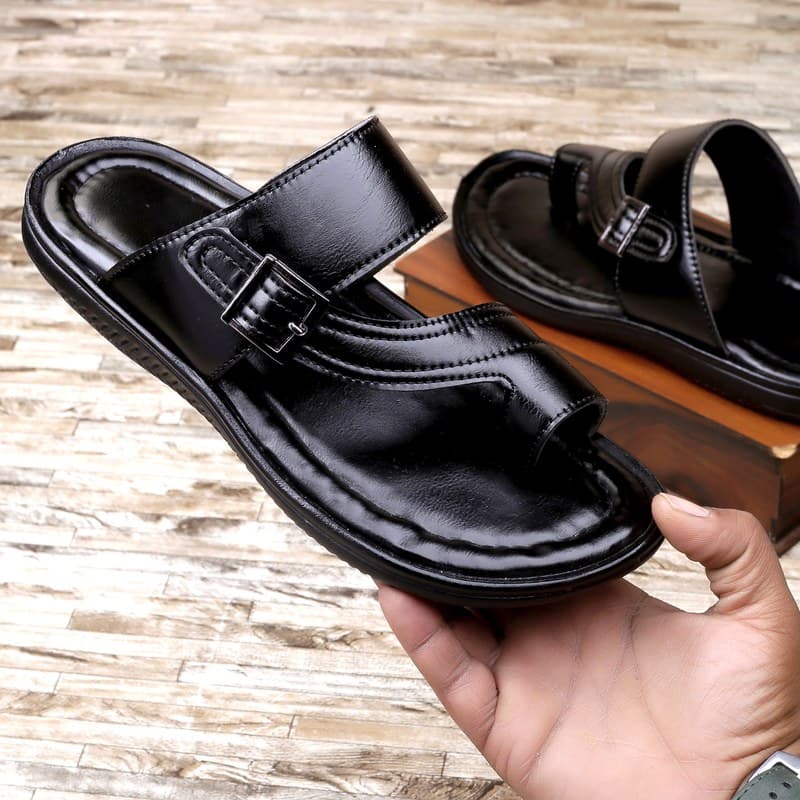 KAIM Firenze Buckle Slide in Brown - Men's Sandals