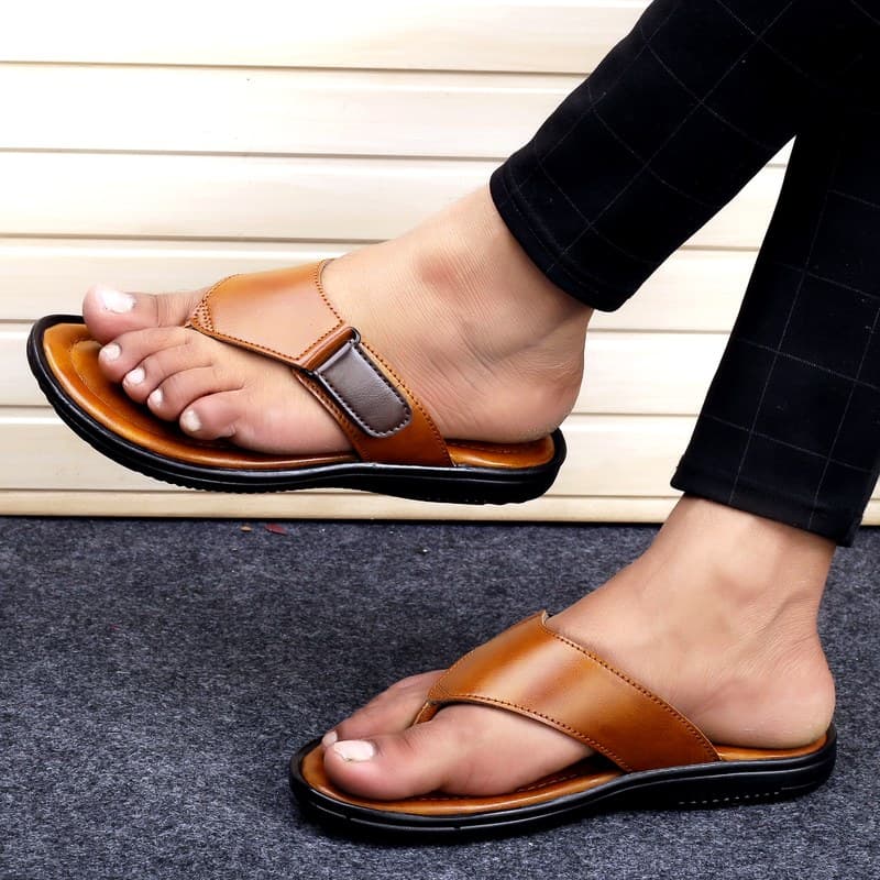 KAIM Milano Thong Sandal in Black - Men's Sandals