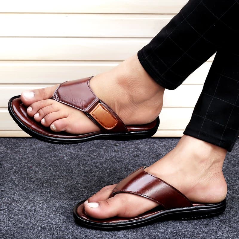 KAIM Milano Thong Sandal in Black - Men's Sandals
