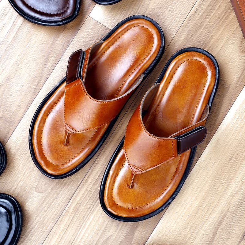 KAIM Milano Thong Sandal in Black - Men's Sandals