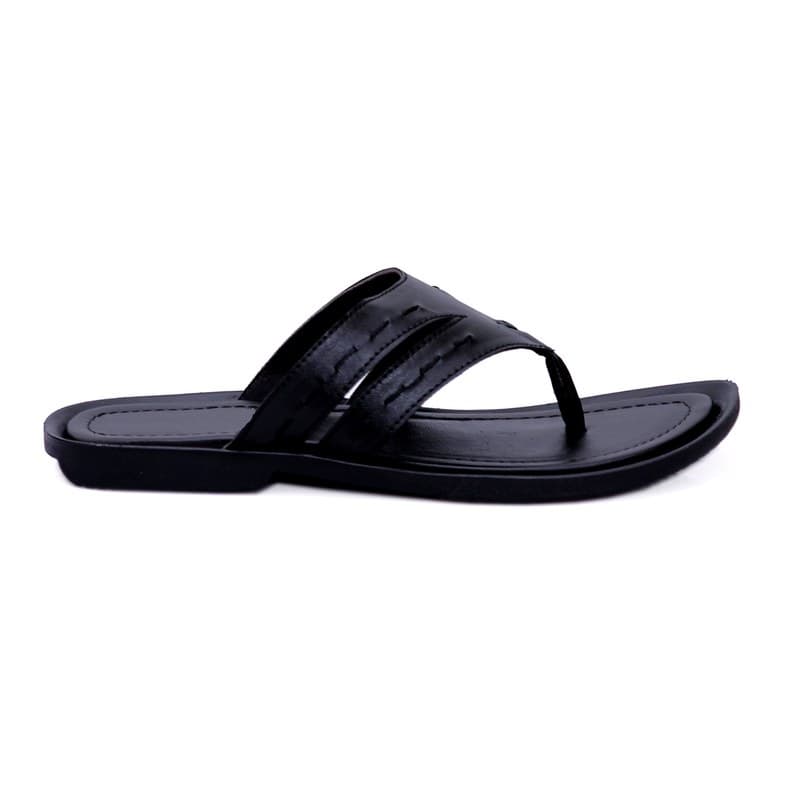 KAIM Zurich Cross-Strap Slide in Black - Men's Sandals