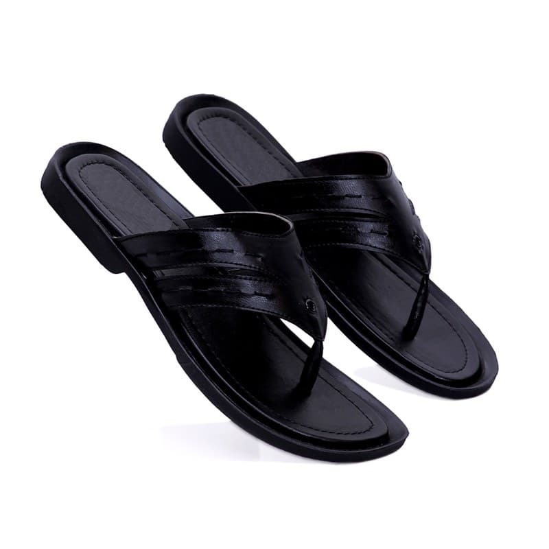 KAIM Zurich Cross-Strap Slide in Black - Men's Sandals