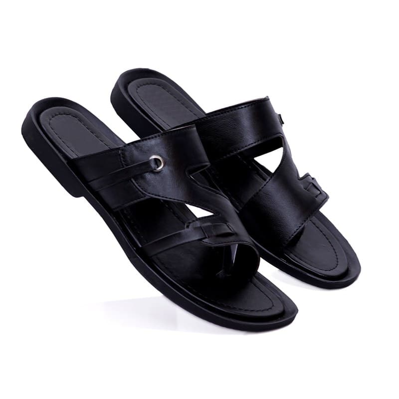 KAIM Napoli Woven Thong in Black - Men's Sandals