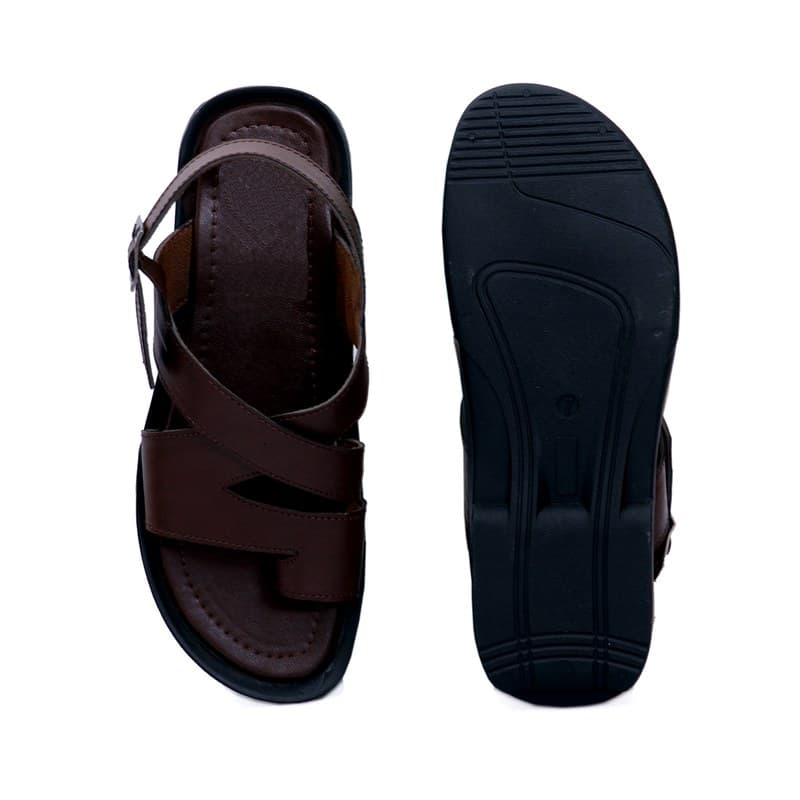 KAIM Torino Cross-Band Slide in Black - Men's Sandals