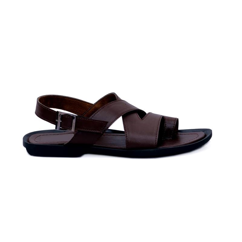 KAIM Torino Cross-Band Slide in Black - Men's Sandals