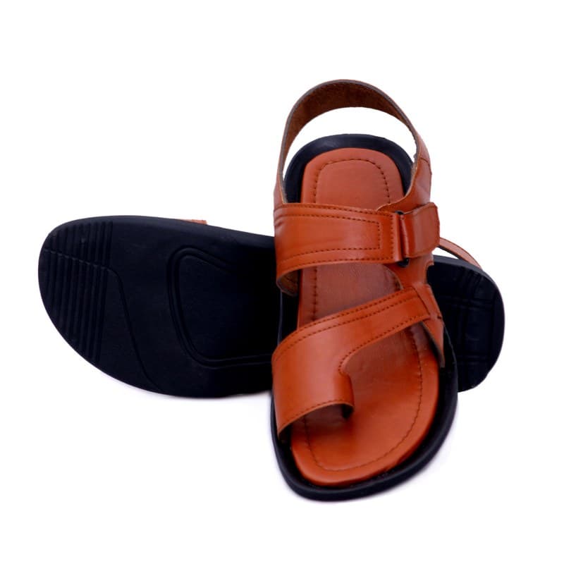 KAIM Palermo Woven Cross Slide in Dark Brown - Men's Sandals