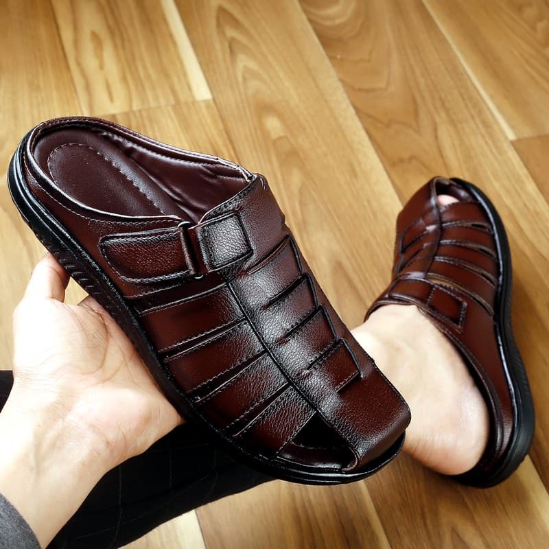 KAIM Capri Comfort Slide in Brown - Men's Sandals