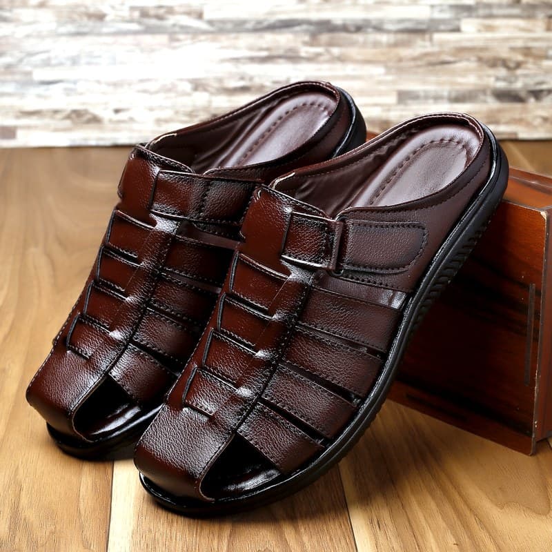 KAIM Capri Comfort Slide in Brown - Men's Sandals