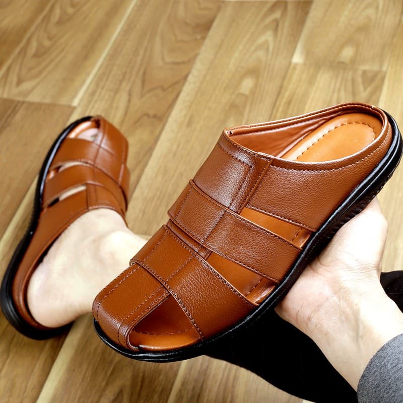 KAIM Ravello Heritage Slide in Brown - Men's Sandals